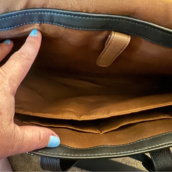 Coach Signature Brown and Black Briefcase - Picture 4 of 6